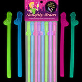 Glow - in - the - Dark Naughty Straws 8 - Pack - Royal Sins