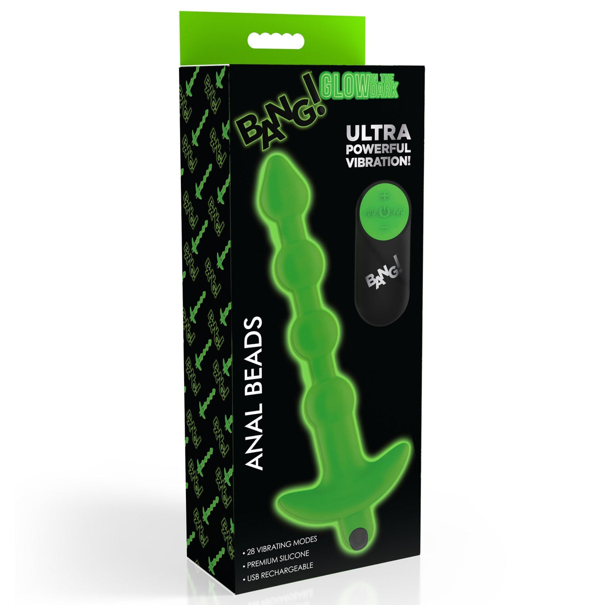 Glow - in - the - Dark Silicone Anal Beads - Royal Sins