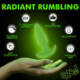 Glow - in - the - Dark Silicone Butt Plug - Royal Sins