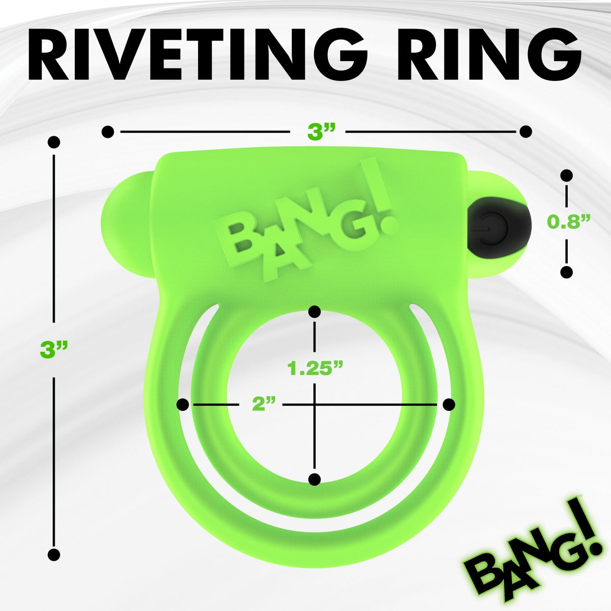 Glow - in - the - Dark Silicone Vibrating Cock Ring - Royal Sins