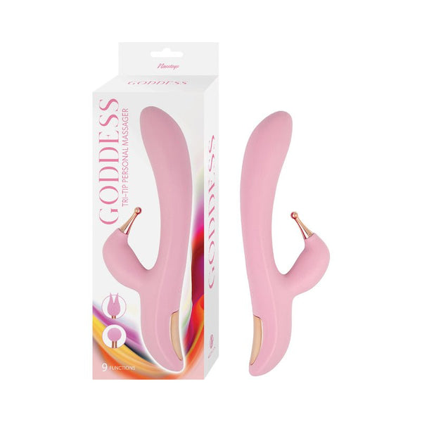 Goddess Tri - Tip Personal Massager Pink - Royal Sins