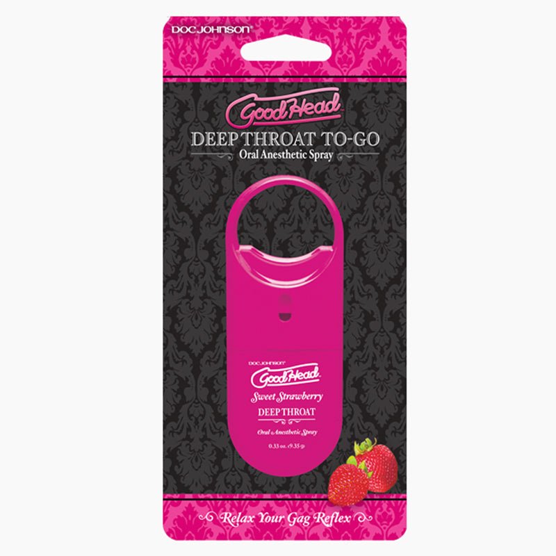 Goodhead to Go - Deep Throat Spray .33oz. Sweet Strawberry - Royal Sins