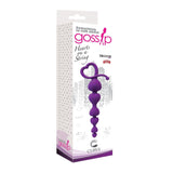 Gossip Hearts on a String Violet Anal Beads - Royal Sins