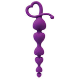 Gossip Hearts on a String Violet Anal Beads - Royal Sins