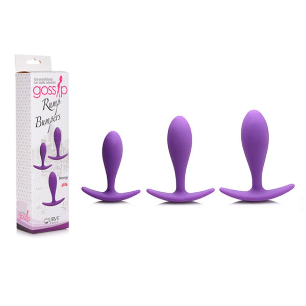 Gossip Rump Bumpers 3 - Piece Silicone Anal Plug Training Set Violet - Royal Sins