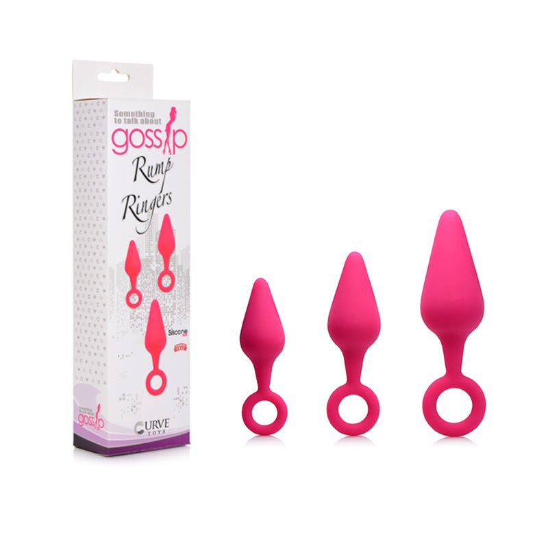Gossip Rump Ringers 3 - Piece Silicone Anal Plug Training Set Magenta - Royal Sins