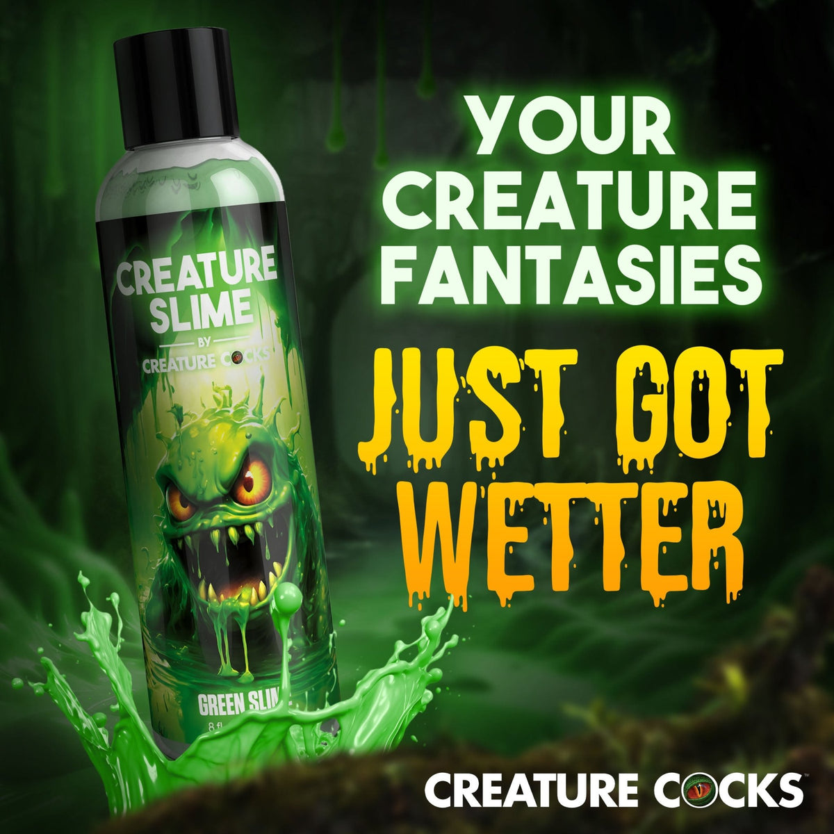 Green Creature Slime Water - Based Lubricant - 8oz - Royal Sins