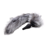 Grey Wolf Tail Anal Plug and Ears Set - Royal Sins