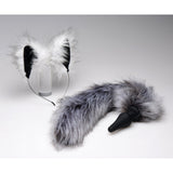 Grey Wolf Tail Anal Plug and Ears Set - Royal Sins