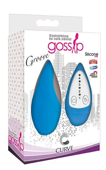 Groove Smooth Silicone Remote Vibe - Blue - Royal Sins