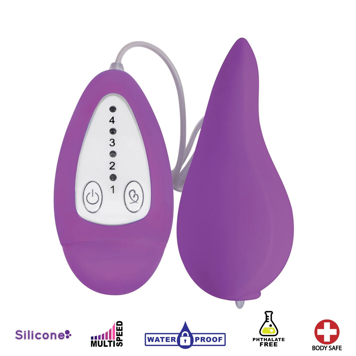 Groove Smooth Silicone Remote Vibe - Purple - Royal Sins