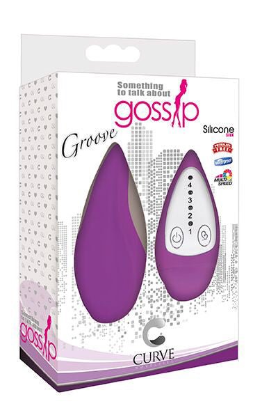 Groove Smooth Silicone Remote Vibe - Purple - Royal Sins