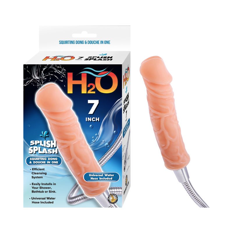 H2O Splish Splash 7 in. Dildo Douche Beige - Royal Sins