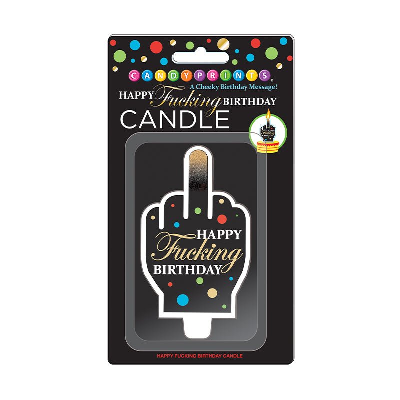 Happy Fucking Birthday Middle Finger Candle - Royal Sins