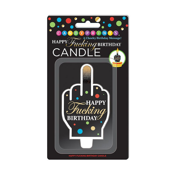 Happy Fucking Birthday Middle Finger Candle - Royal Sins