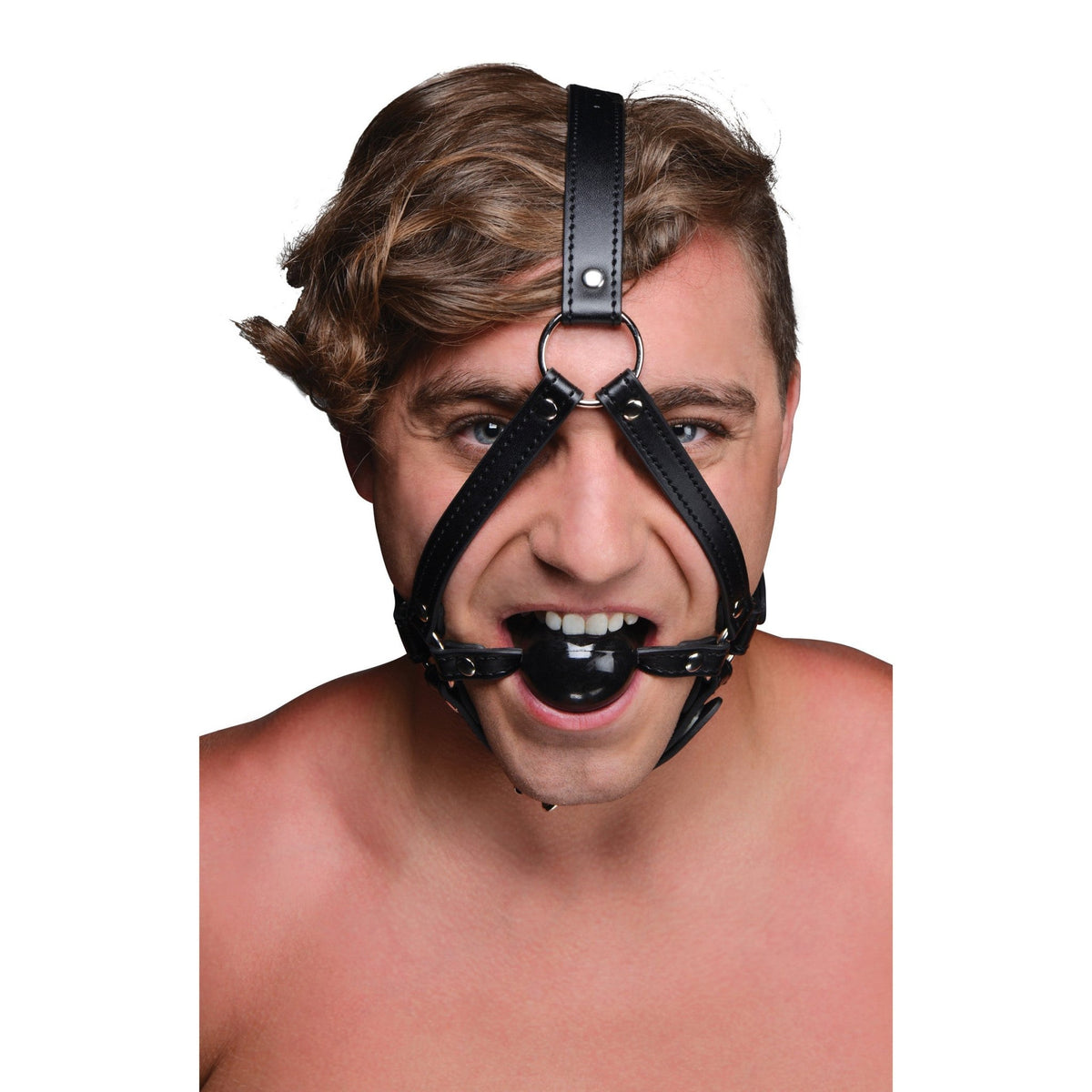 Head Harness with inch Ball Gag - Royal Sins