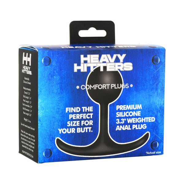 Heavy Hitters Comfort Plugs Premium Silicone 3.3 in. Weighted Round Plug - Royal Sins