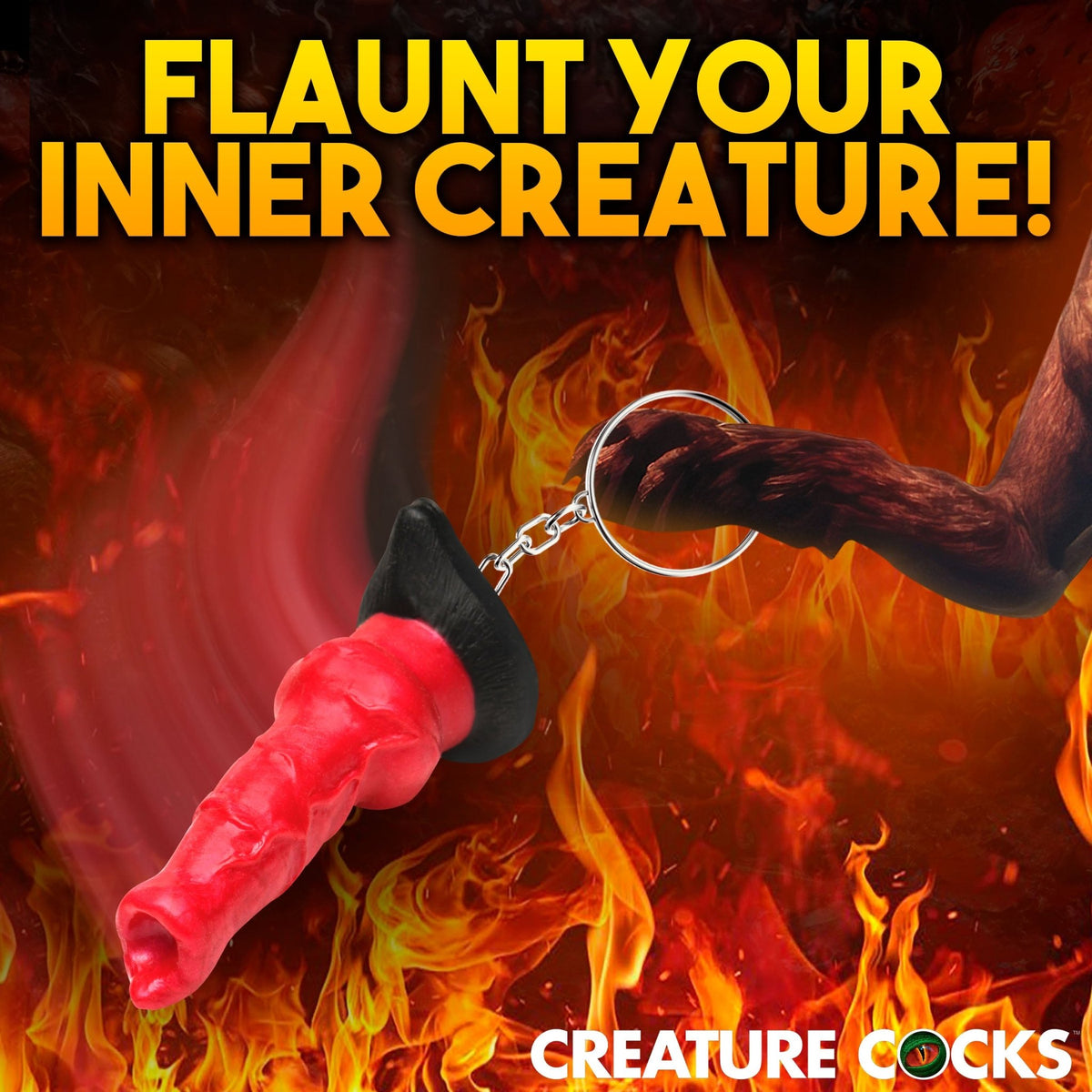 Hell Hound Mini Dildo Key Chain - Royal Sins