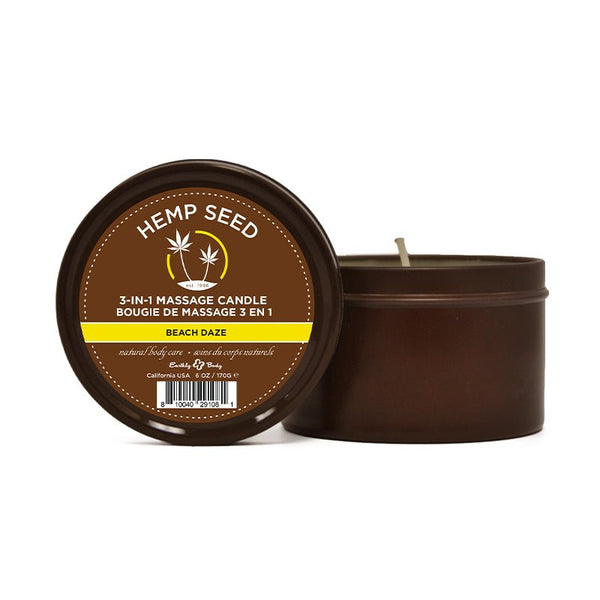 Hemp Seed 3 - in - 1 Massage Candle Beach Daze 6 oz. - Royal Sins
