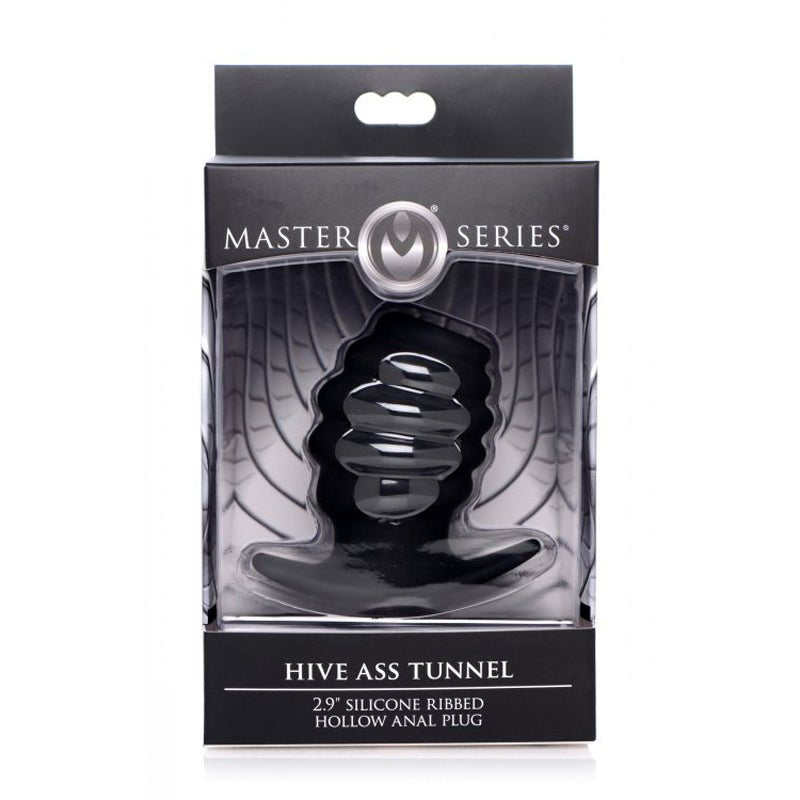 Hive Ass Tunnel 2.9" Silicone Ribbed Hollow Anal Plug - Small - Royal Sins