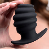 Hive Ass Tunnel Silicone Ribbed Hollow Anal Plug - Large - Royal Sins