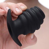 Hive Ass Tunnel Silicone Ribbed Hollow Anal Plug - Medium - Royal Sins