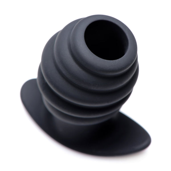 Hive Ass Tunnel Silicone Ribbed Hollow Anal Plug - Medium - Royal Sins