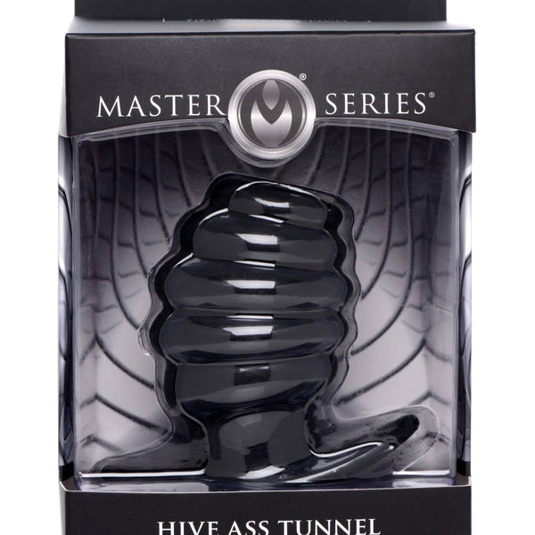 Hive Ass Tunnel Silicone Ribbed Hollow Anal Plug - Medium - Royal Sins