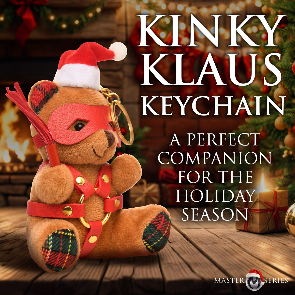 Holiday Bondage Bear Keychain - Brown - Royal Sins