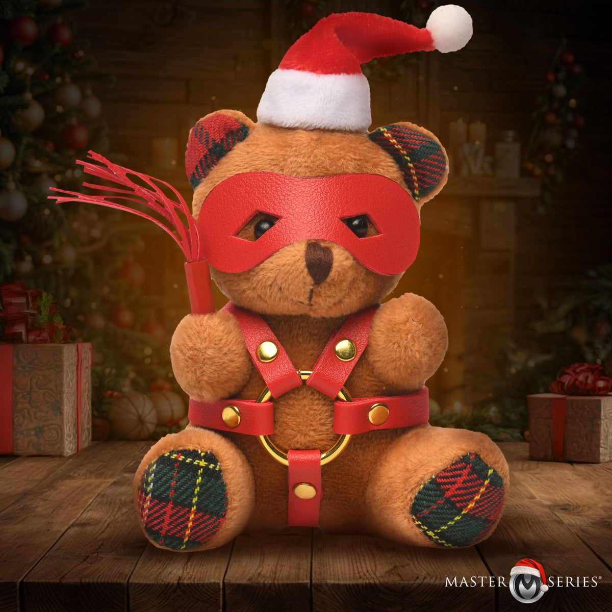 Holiday Bondage Bear Keychain - Brown - Royal Sins