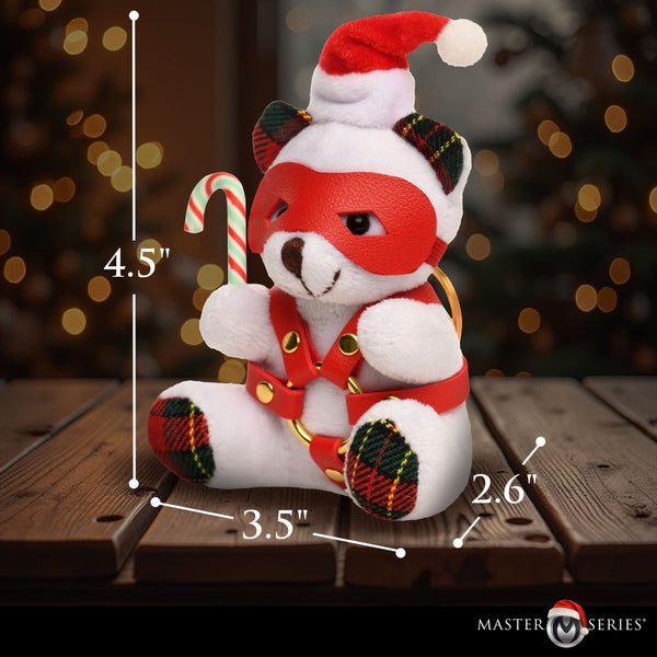 Holiday Bondage Bear Keychain - White - Royal Sins