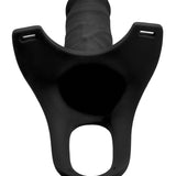 Hollow Silicone Dildo Strap - on - Black - Royal Sins