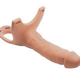 Hollow Silicone Dildo Strap - on - Flesh - Royal Sins