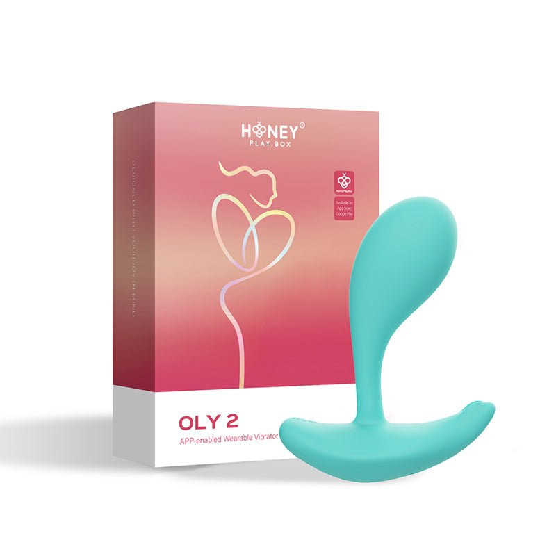 Honey Play Box Oly 2 Pressure Sensing App - Enabled Wearable Vibrator Blue - Royal Sins