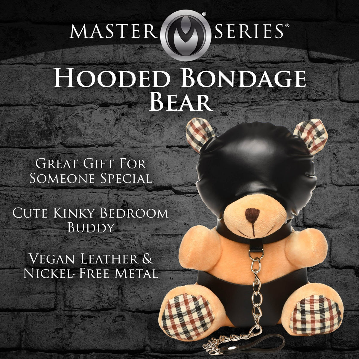 Hooded Bondage Teddy Bear - Royal Sins