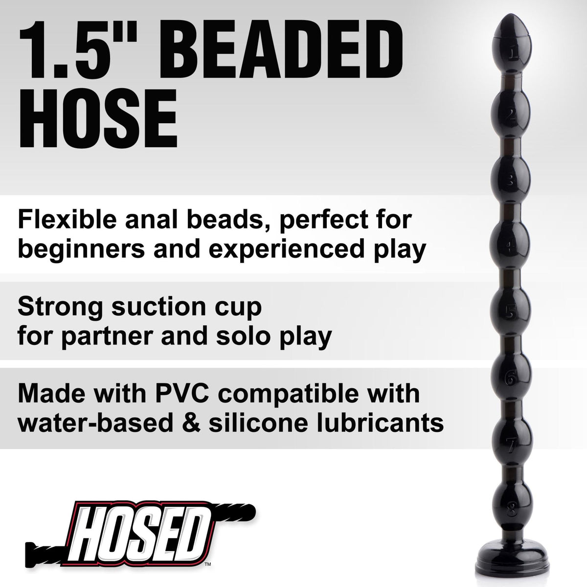 Hosed 19 Inch Beaded Anal Snake - Royal Sins