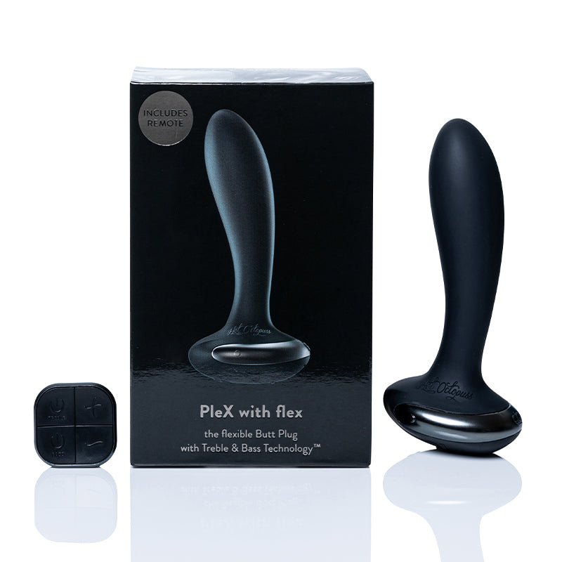 Hot Octopuss PleX with Flex Rechargeable Flexible Vibrating Anal Plug Black - Royal Sins