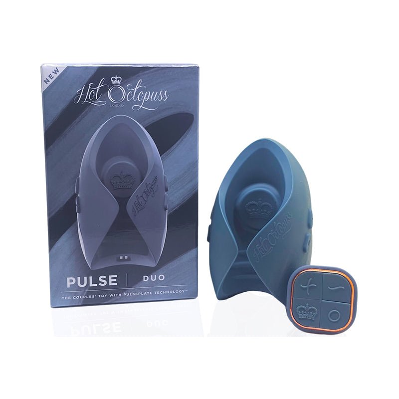 Hot Octopuss Pulse Duo Rechargeable Remote Control Vibrating Stroker Blue - Royal Sins