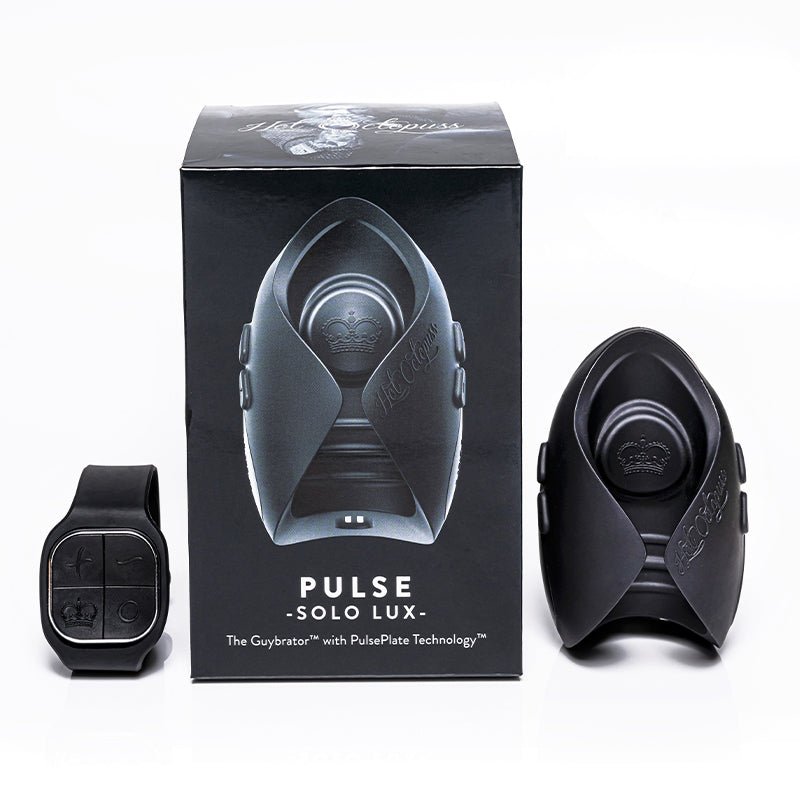 Hot Octopuss Pulse Solo Lux Rechargeable Remote - Controlled Vibrating Stroker Black - Royal Sins