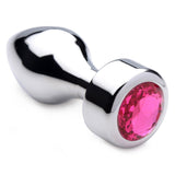 Hot Pink Gem Weighted Anal Plug - Medium - Royal Sins