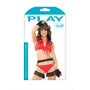 Hot to Trot Cowgirl Costume Set; Cowgirl; Tie Top, Fringe Chaps, and Panty - Royal Sins