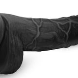 Hung Harry 11.75 Inch Dildo with Balls - Black - Royal Sins