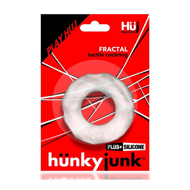 Hunkyjunk Fractal Tactile Cockring Clear Ice - Royal Sins