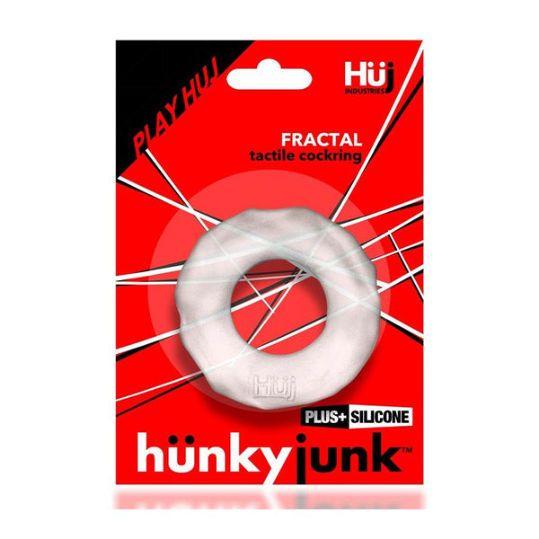 Hunkyjunk Fractal Tactile Cockring Clear Ice - Royal Sins