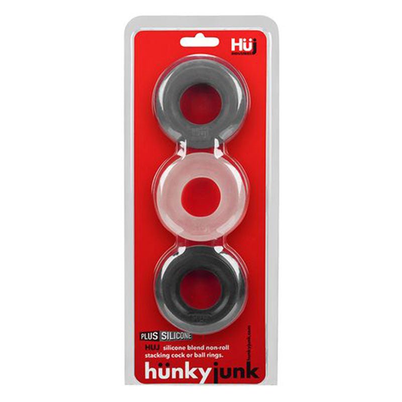 Hunkyjunk HUJ3 3 - pack c - ring, tar multi - Royal Sins