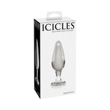 Icicles No. 26 Glass Anal Plug 4.5 in. Clear - Royal Sins
