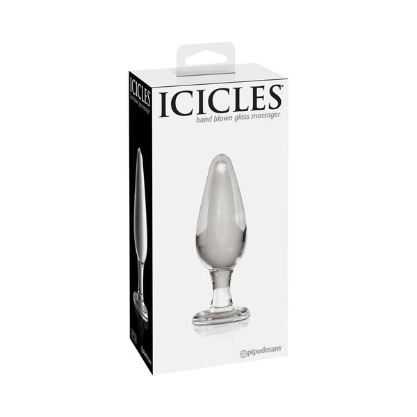 Icicles No. 26 Glass Anal Plug 4.5 in. Clear - Royal Sins