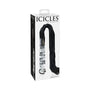 Icicles No. 38 Leather Flogger with Glass Handle Clear/Black - Royal Sins