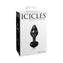 Icicles No. 44 Glass Anal Plug 3.25 in. Black - Royal Sins