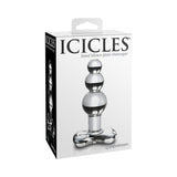 Icicles No. 47 Beaded 4 in. Glass Anal Plug Clear - Royal Sins